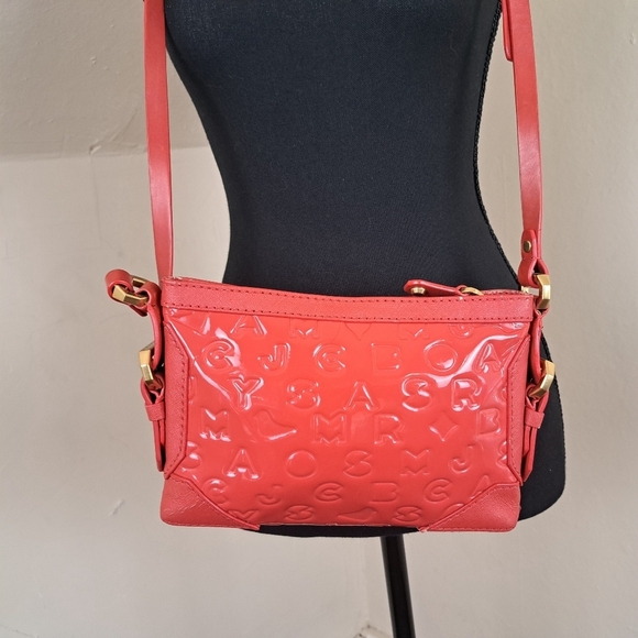 Marc by Marc Jacobs Red Alphabet Crossbody 100% Cow Leather Vintage - Picture 8 of 16
